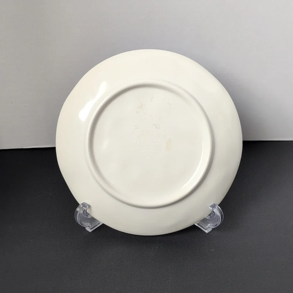 Rae‎ Dunn BBQ White Melamine Plates Ivory Farmhouse Grill Outdoor Dinnerware